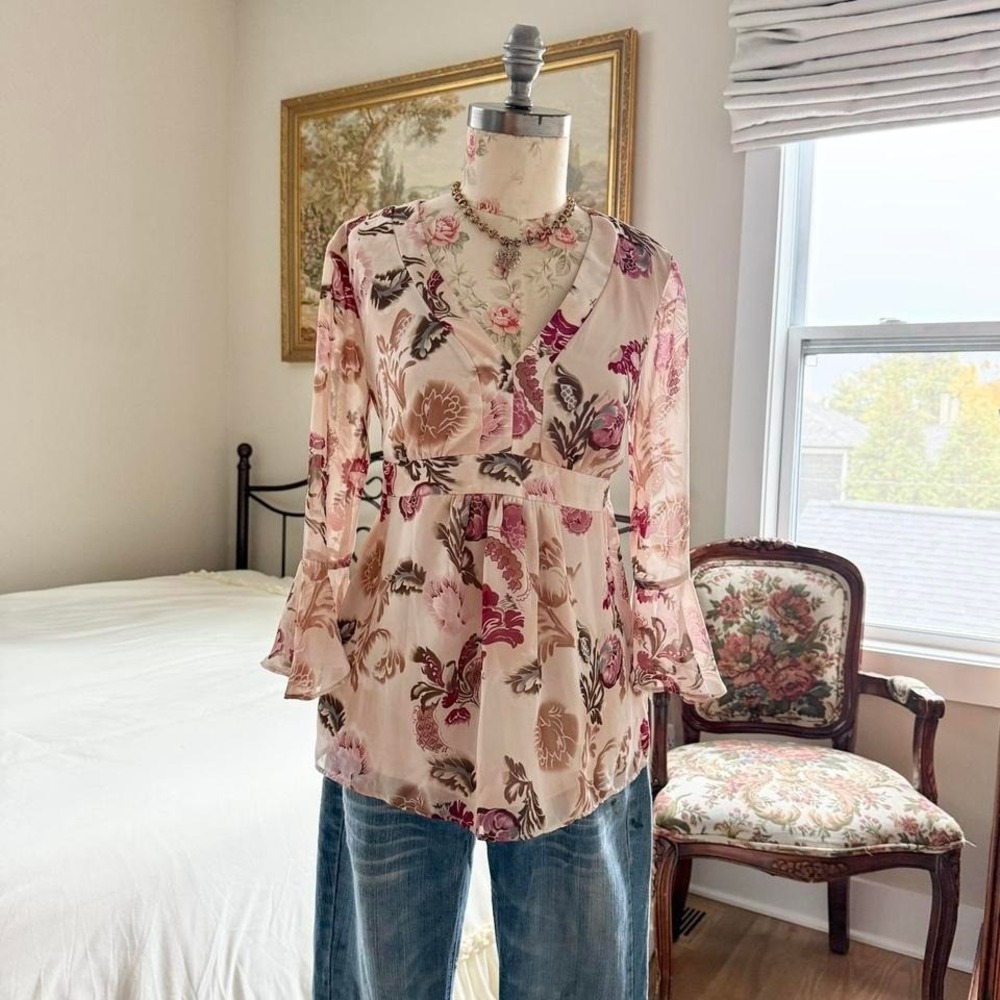 y2k‎ boho floral top medium